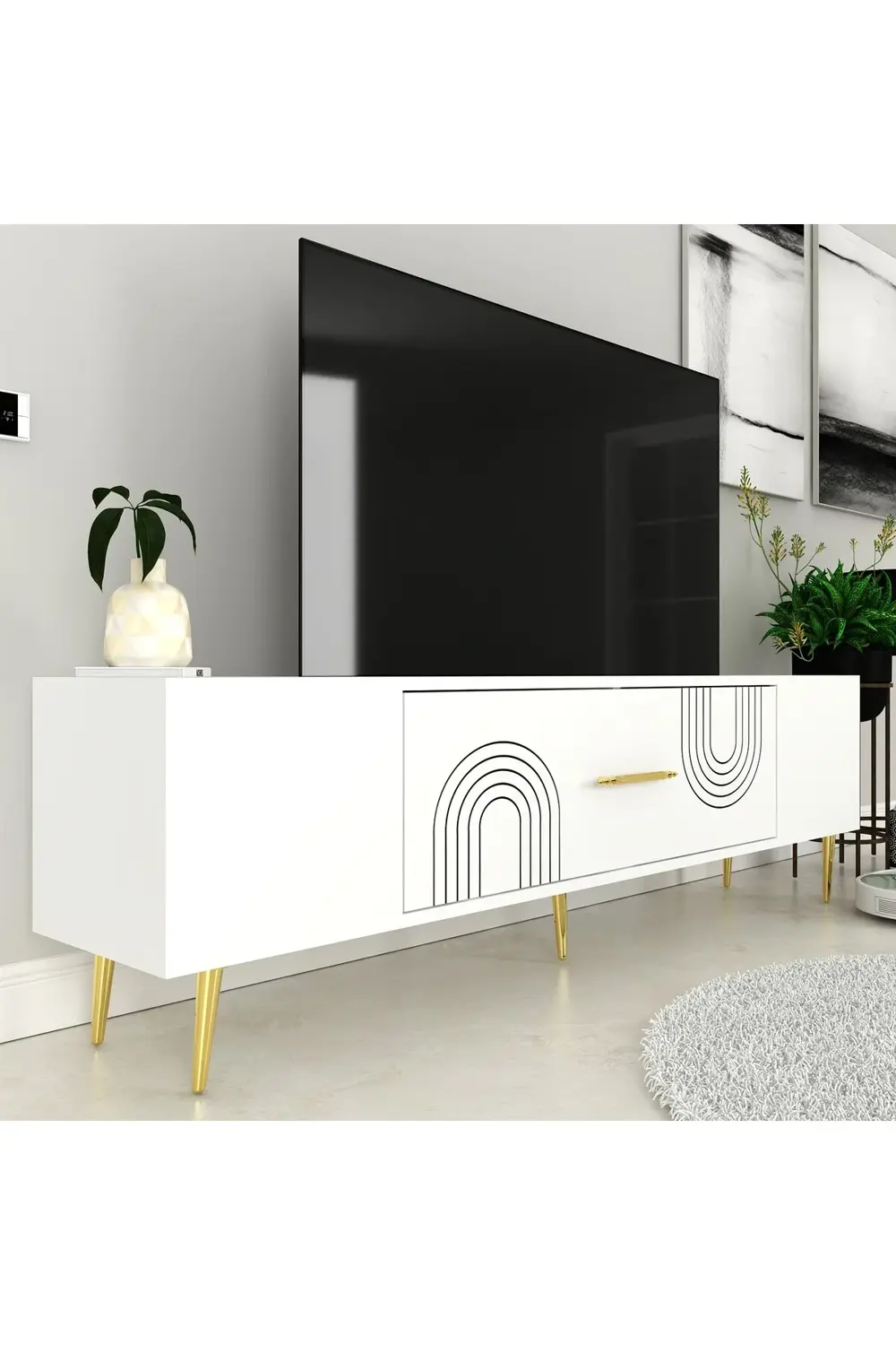 DEKOL2CT TV SEHPASI BEYAZ-ALTIN