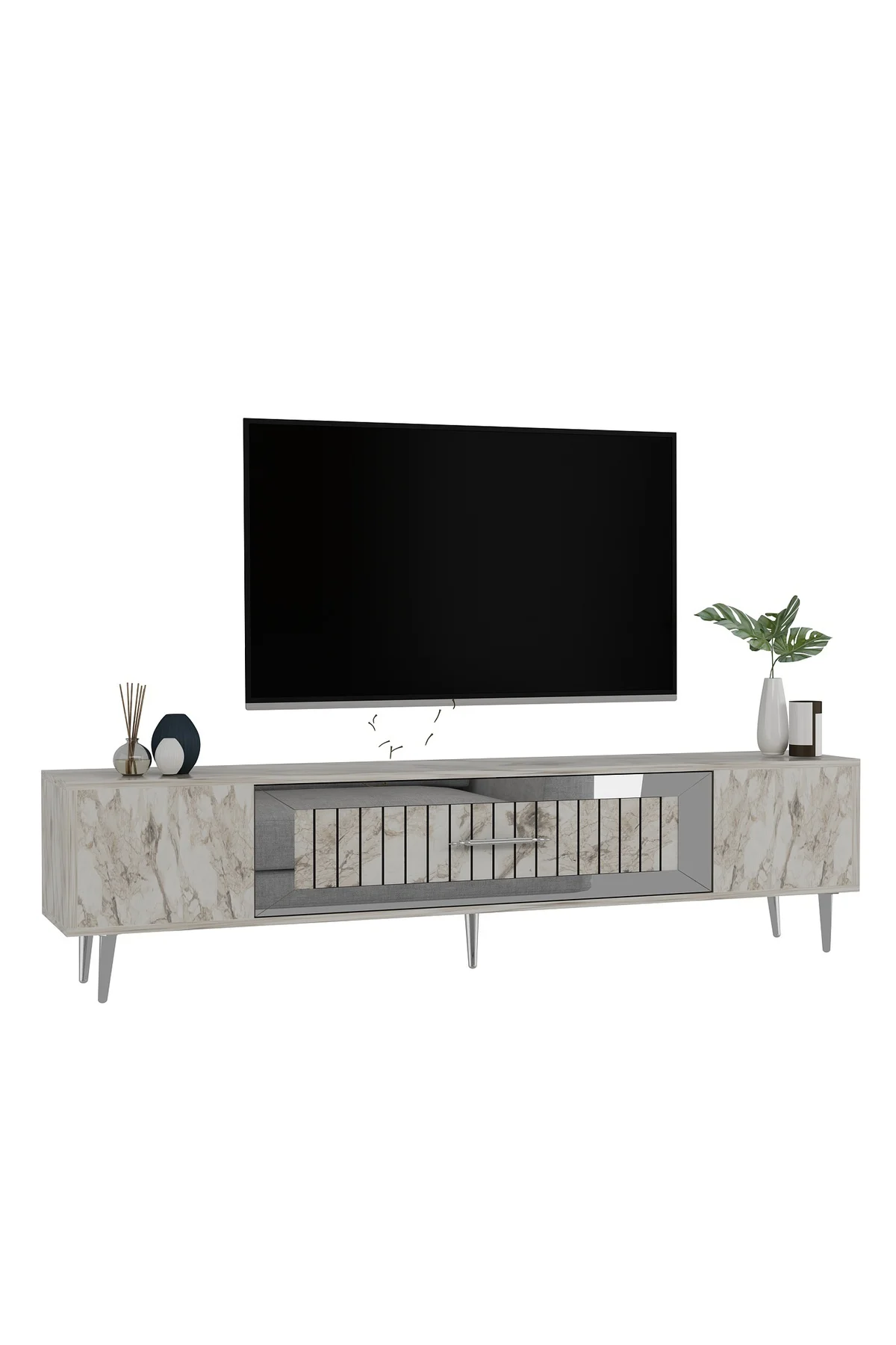 DEKOLP3CT TV SEHPASI CEVİZ-ALTIN