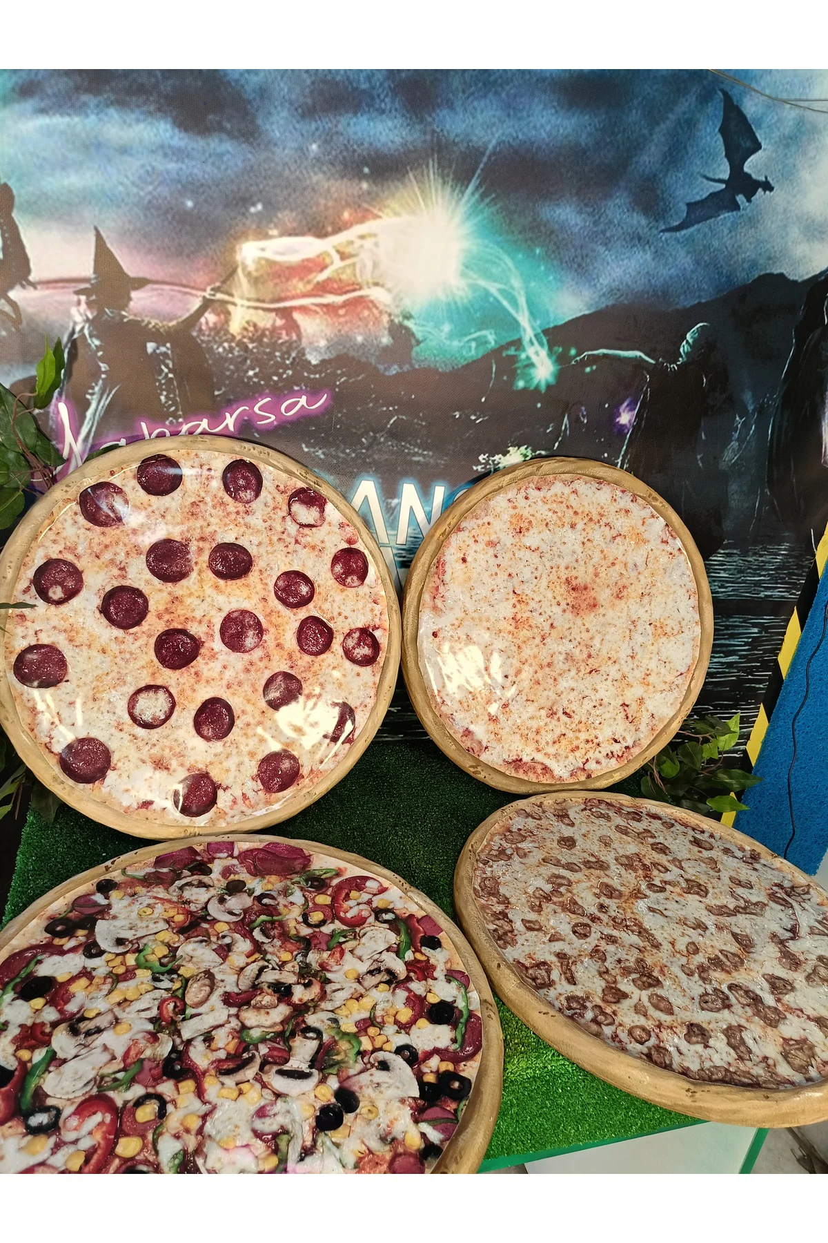 Dekor Büyük Boy Pizza 4'lü Set 40 CM ÇAP