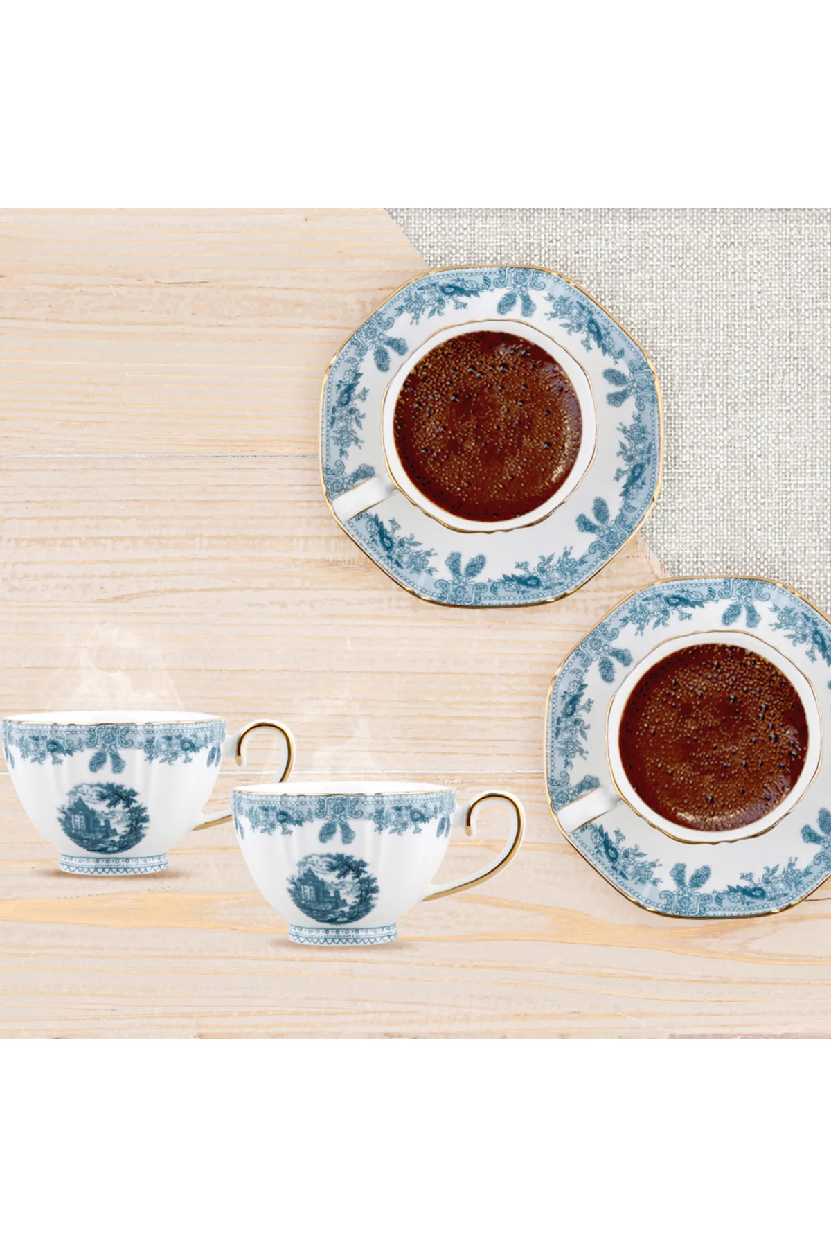 Dekor Margaret New Bone Kahve Fincan Seti 6lı