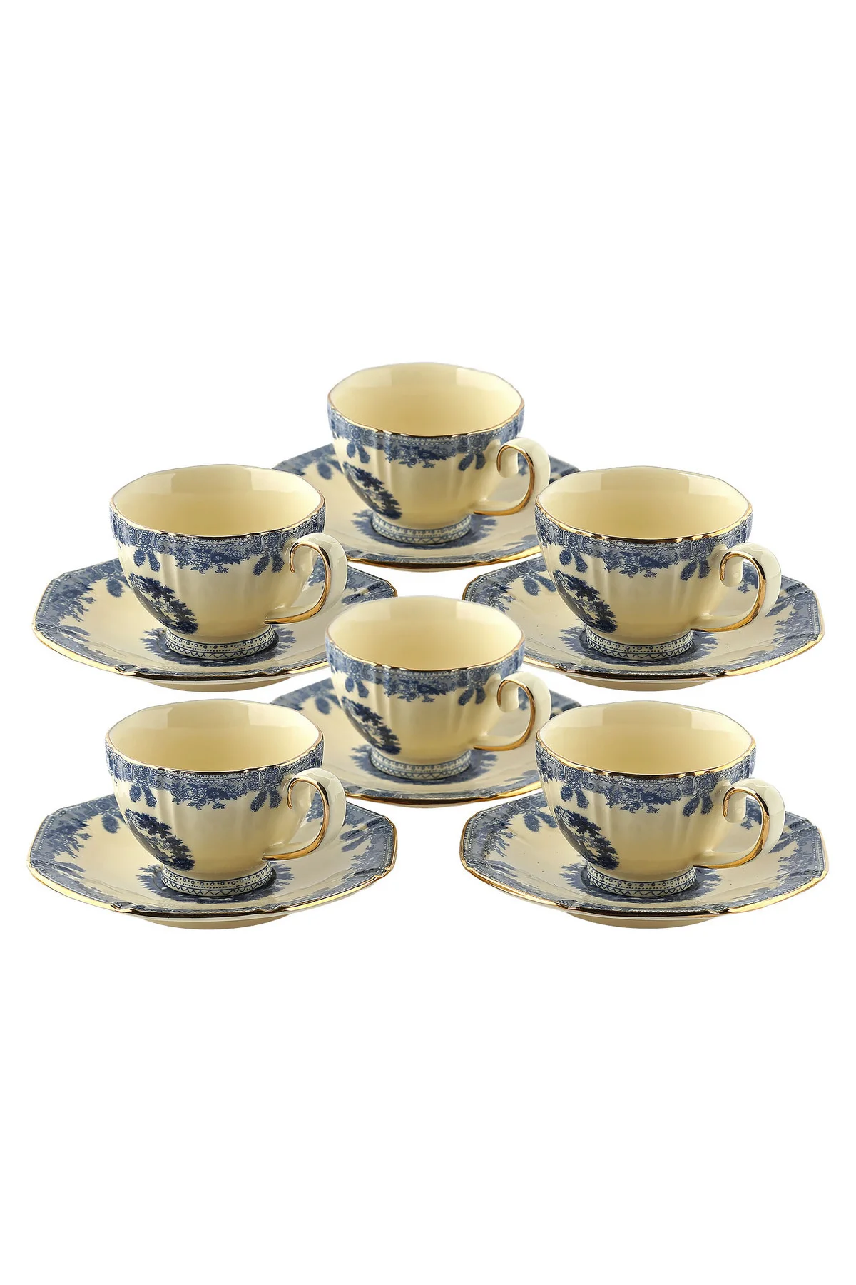 Dekor Margaret New Bone Kahve Fincan Seti 6lı