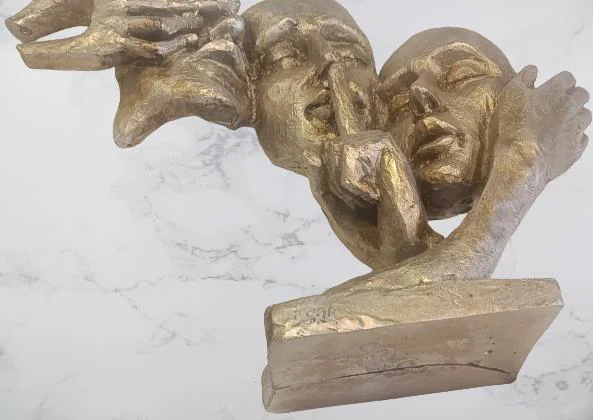 Dekoratif 17895 siyah Model 3Lü Surat gold Görmedim Duymadım Bilmiyorum El yapım