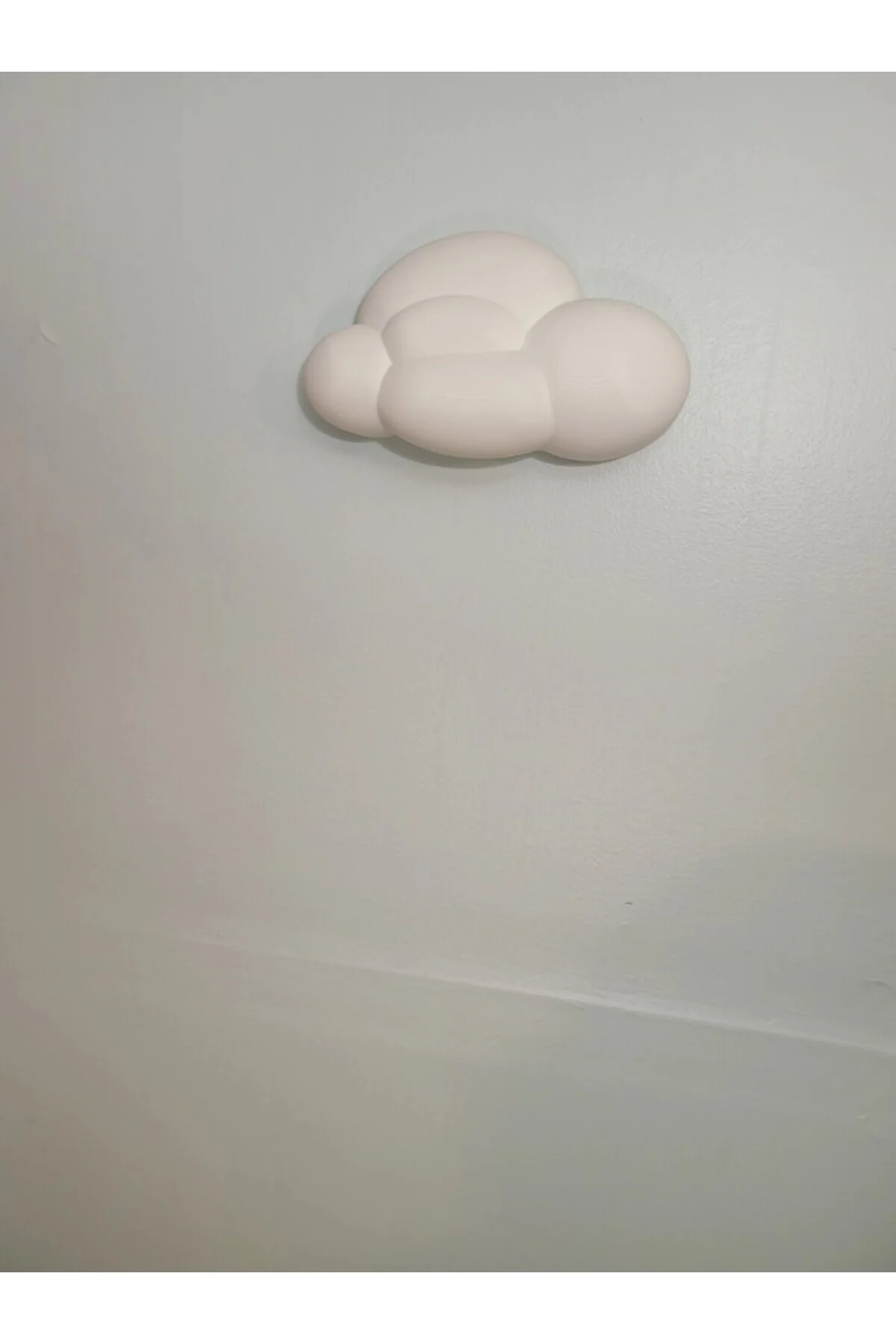 Dekoratif 3 Boyutlu Bulut Duvar Dekoru SERT PLASTİK 25 CM