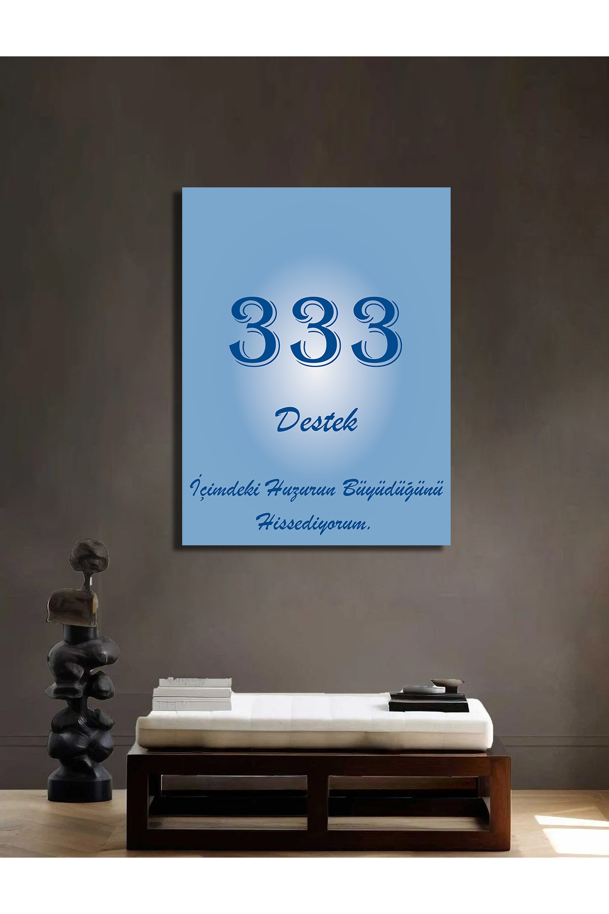 Korkmazkanvas Dekoratif 333 Sayısı Anlamı Destek Manevi Kanvas Tablo