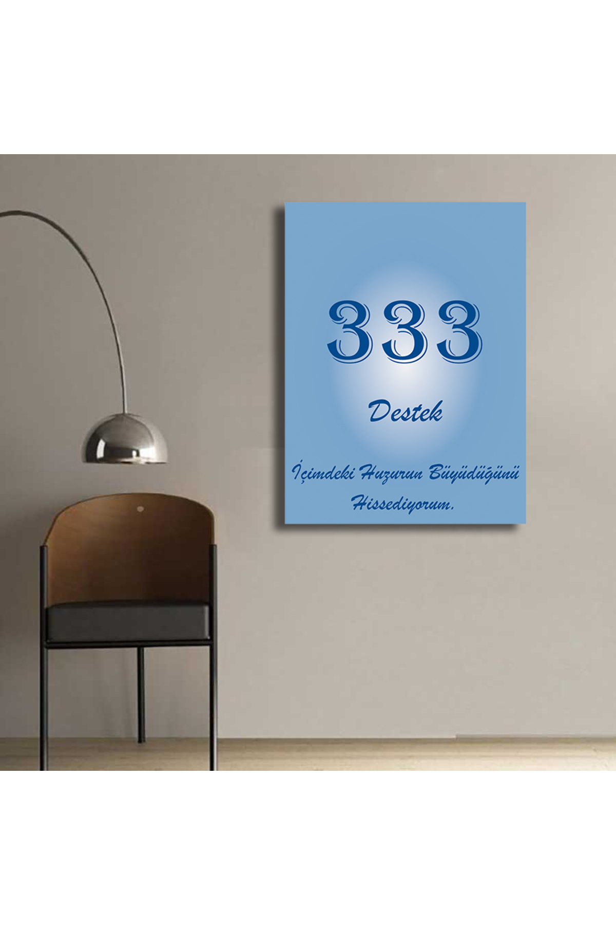 Korkmazkanvas Dekoratif 333 Sayısı Anlamı Destek Manevi Kanvas Tablo