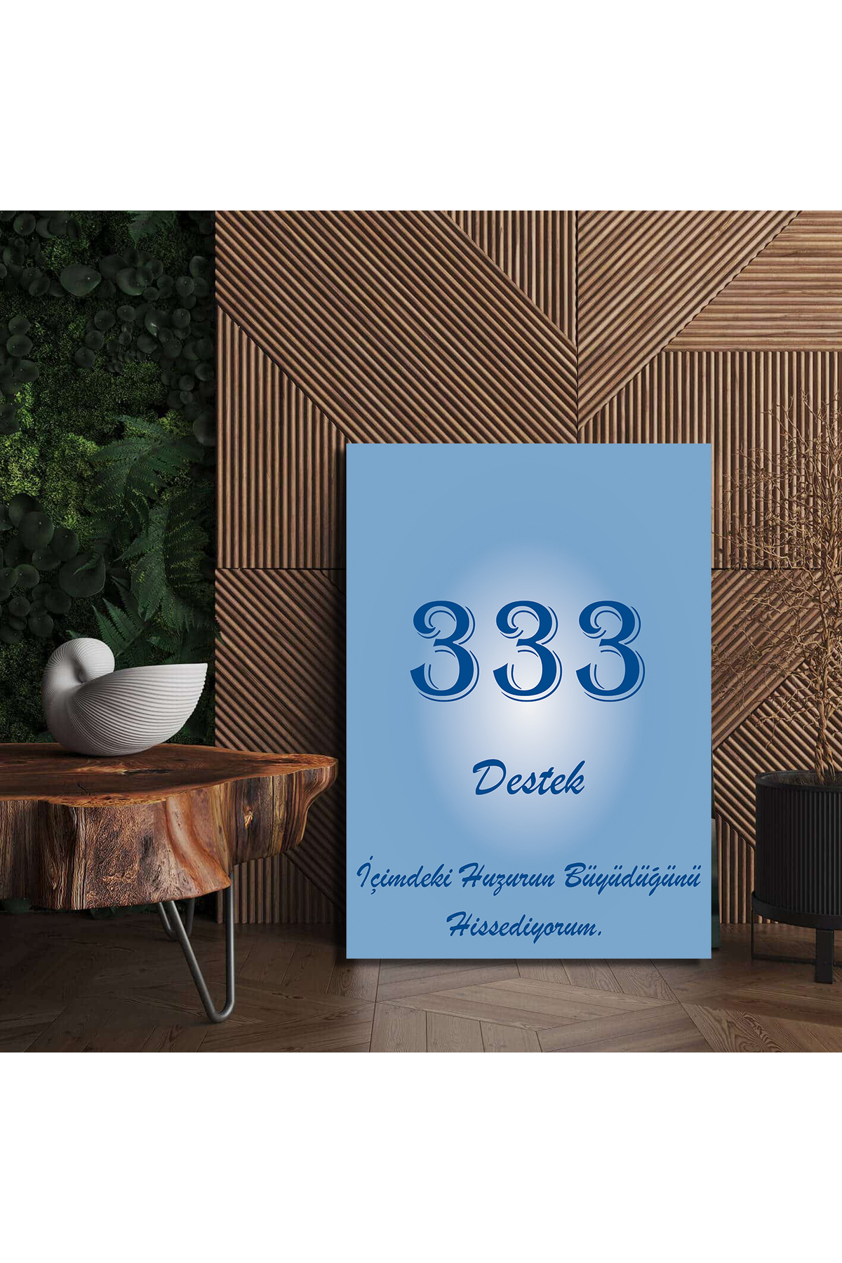 Korkmazkanvas Dekoratif 333 Sayısı Anlamı Destek Manevi Kanvas Tablo