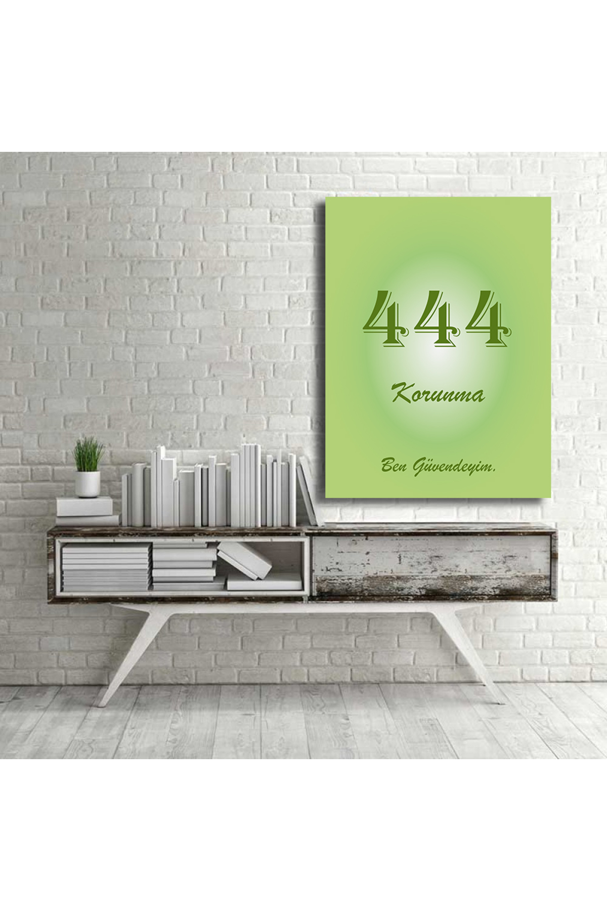 Korkmazkanvas Dekoratif 444 Sayısı Anlamı Korunma Manevi Kanvas Tablo