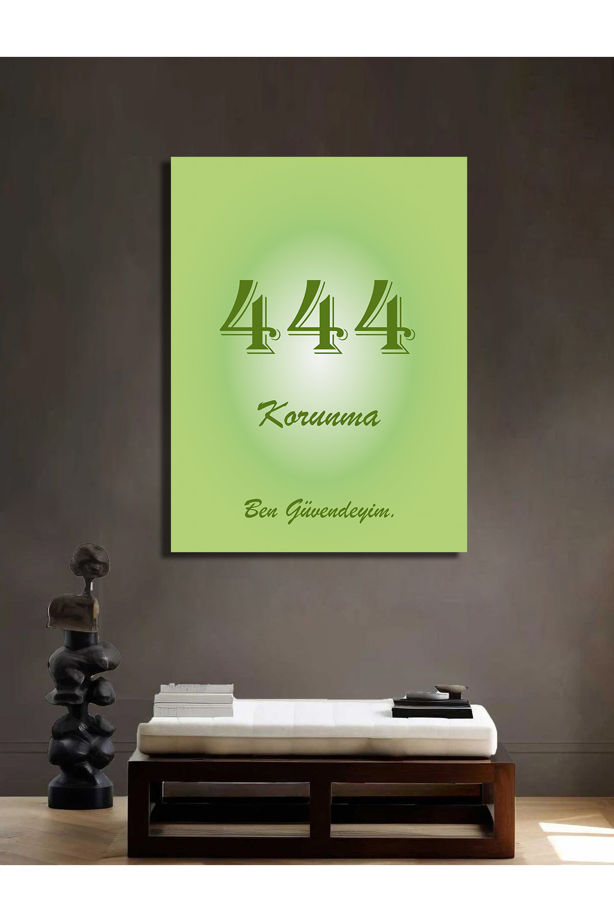 Korkmazkanvas Dekoratif 444 Sayısı Anlamı Korunma Manevi Kanvas Tablo