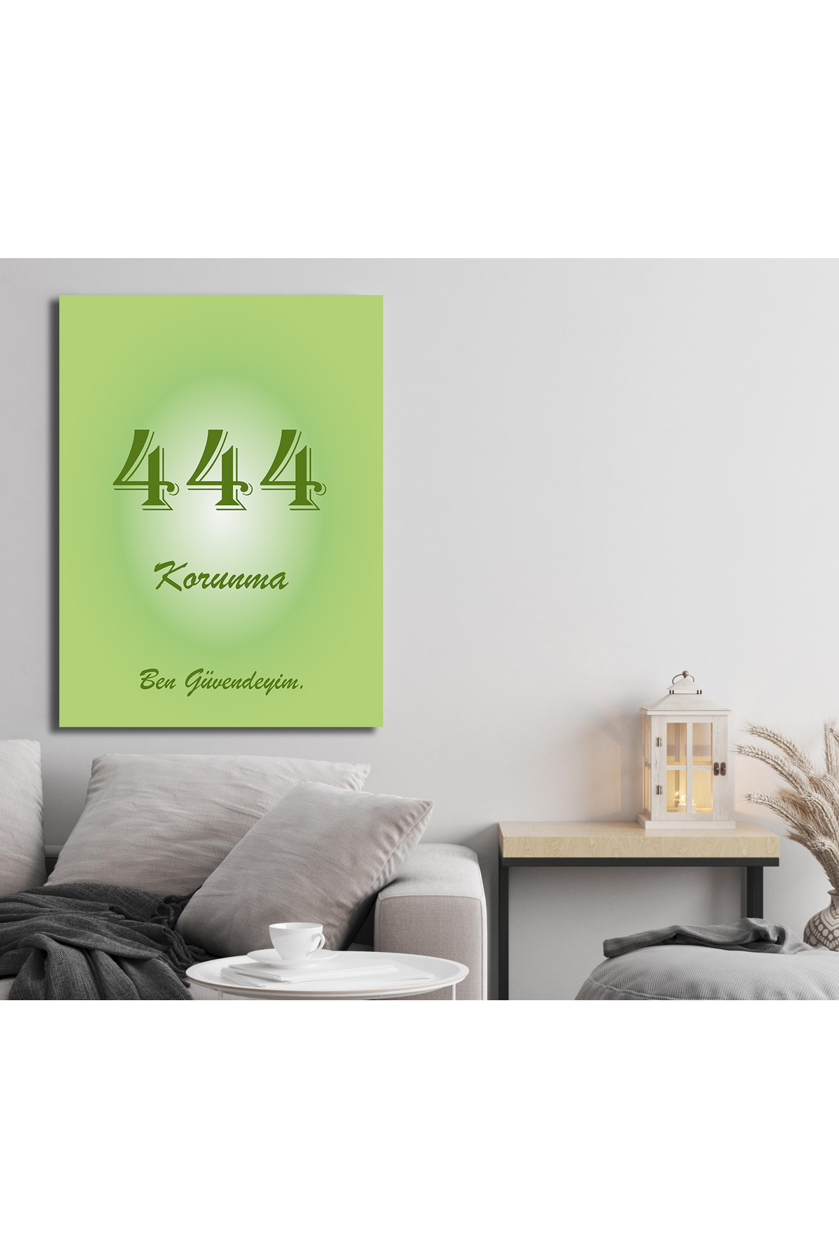 Korkmazkanvas Dekoratif 444 Sayısı Anlamı Korunma Manevi Kanvas Tablo