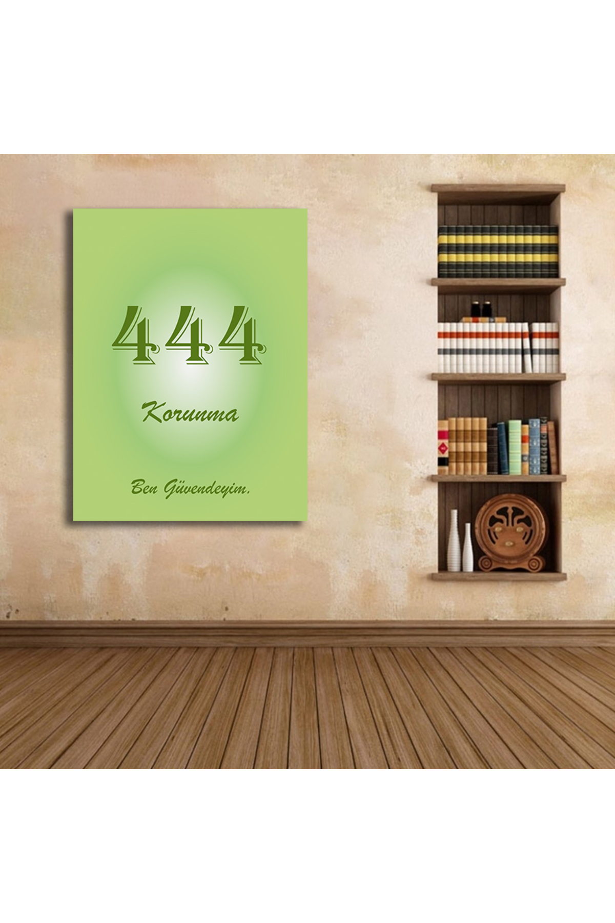 Korkmazkanvas Dekoratif 444 Sayısı Anlamı Korunma Manevi Kanvas Tablo
