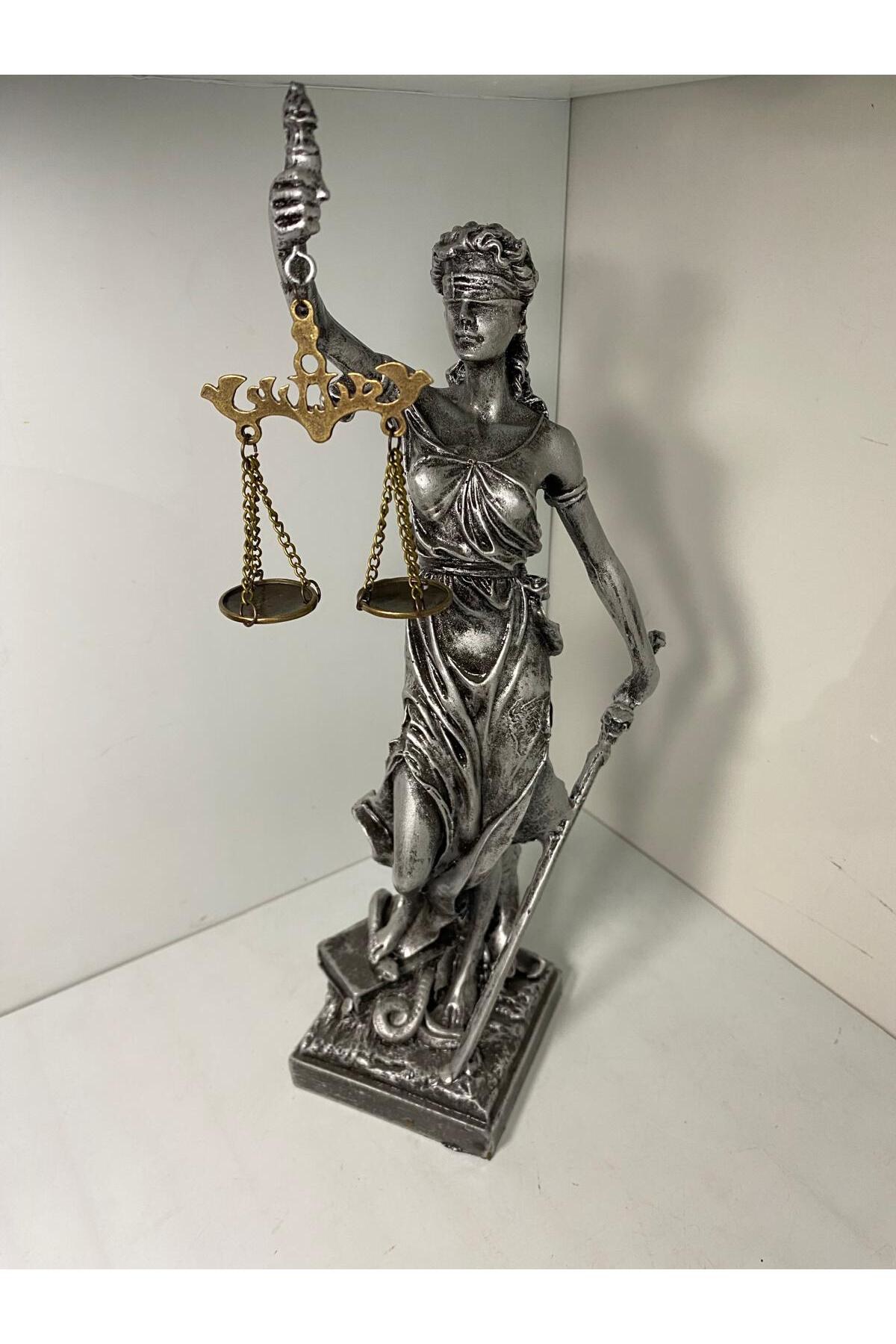 Elif Aksesuar Dekoratif Adalet Terazisi Themis Biblo 30 Cm