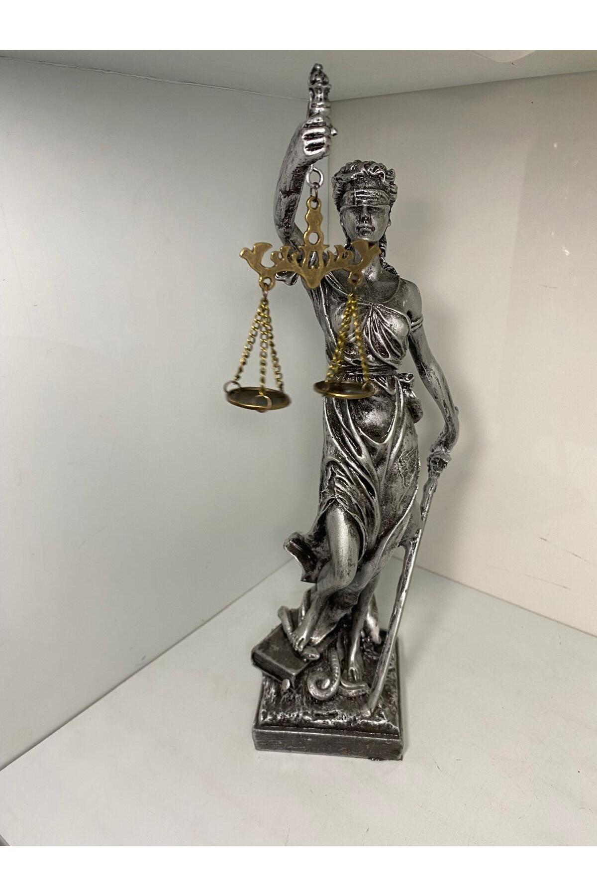Elif Aksesuar Dekoratif Adalet Terazisi Themis Biblo 30 Cm