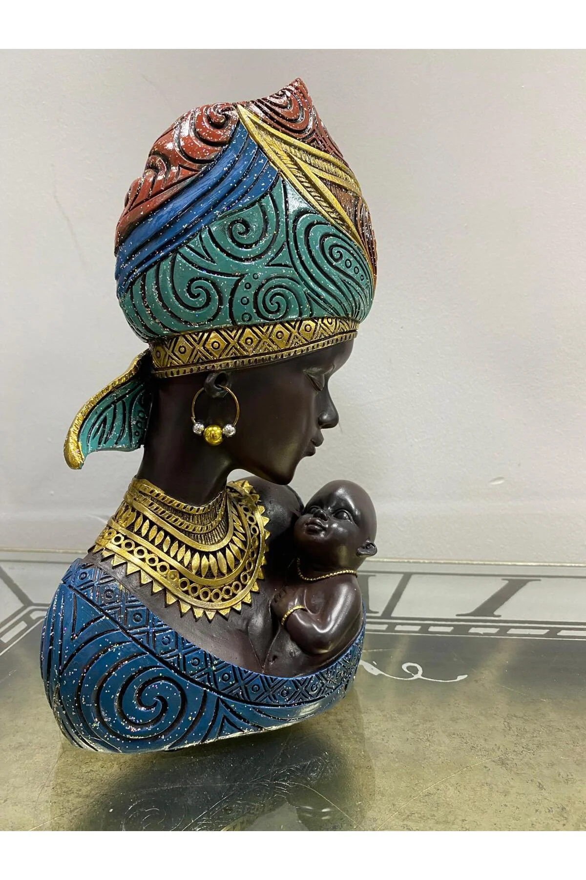 Dekoratif Afrikalı Biblo Anne Ve Çocuk 25x13cm Fiyatı, Yorumları ve Özellikleri