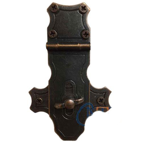 Dekoratif Anahtarlı Sandık Askısı - 40x65mm, Oksit, 100 Adet TdrT