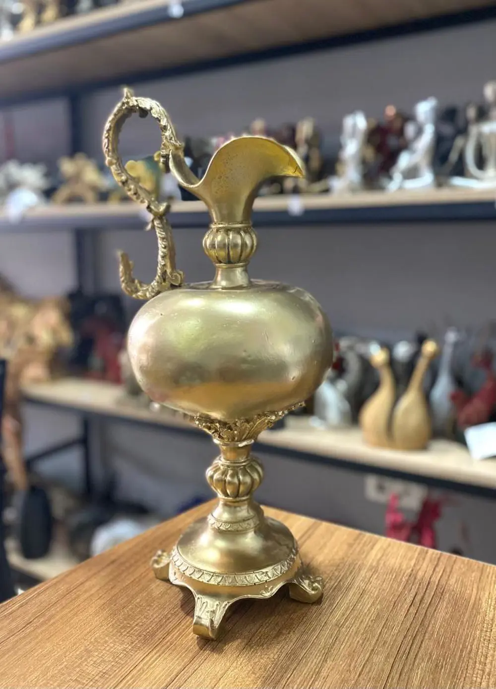 Dekoratif Antika Görünümlü İbrik Biblo Salon Dekoru Sürahi