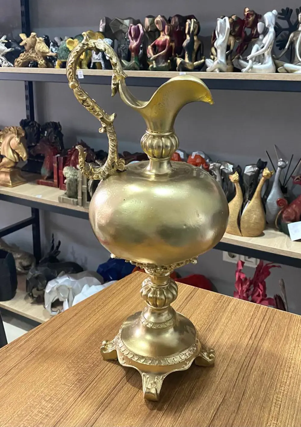 Dekoratif Antika Görünümlü İbrik Biblo Salon Dekoru Sürahi
