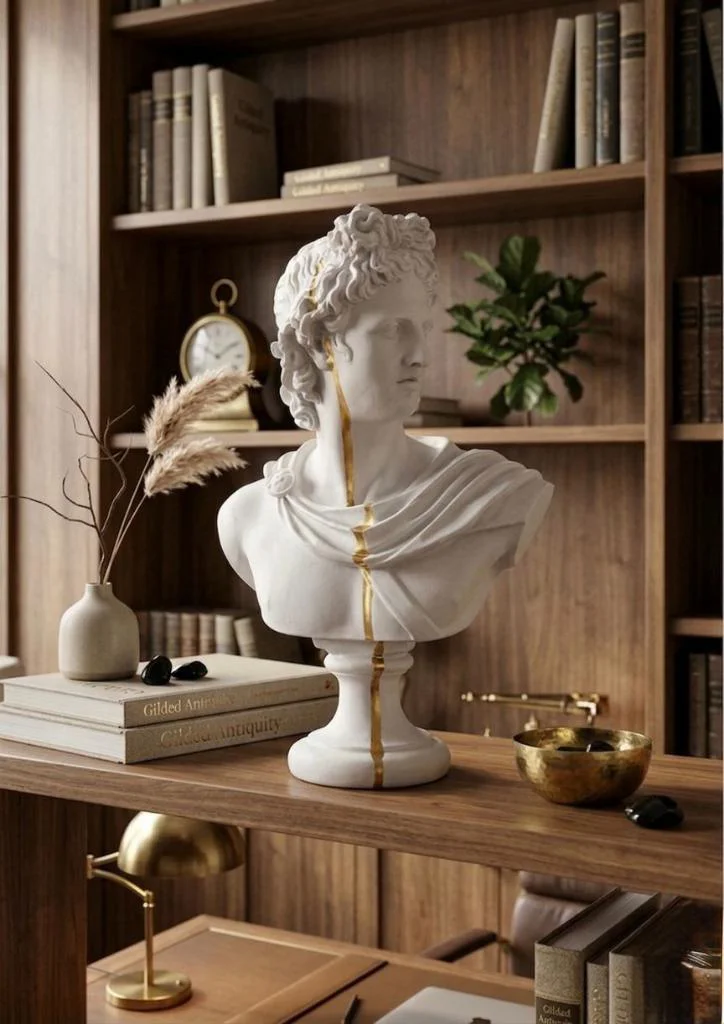 Dekoratif Apollo Büst Biblo – Antik Yunan Heykel Tarzı, Biblo Bey Dekoratif Apollo Büst Biblo – Antik Yunan Heykel Tarzı, Biblo Bey