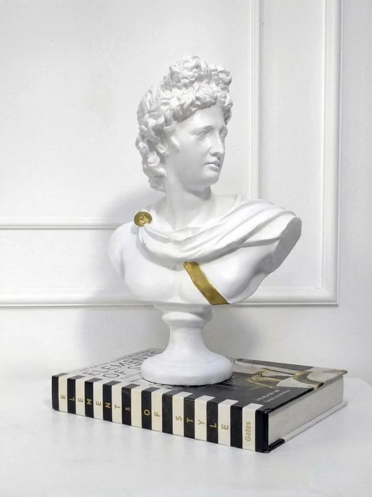 Dekoratif Apollo Büst Biblo – Antik Yunan Heykel Tarzı, Biblo Bey