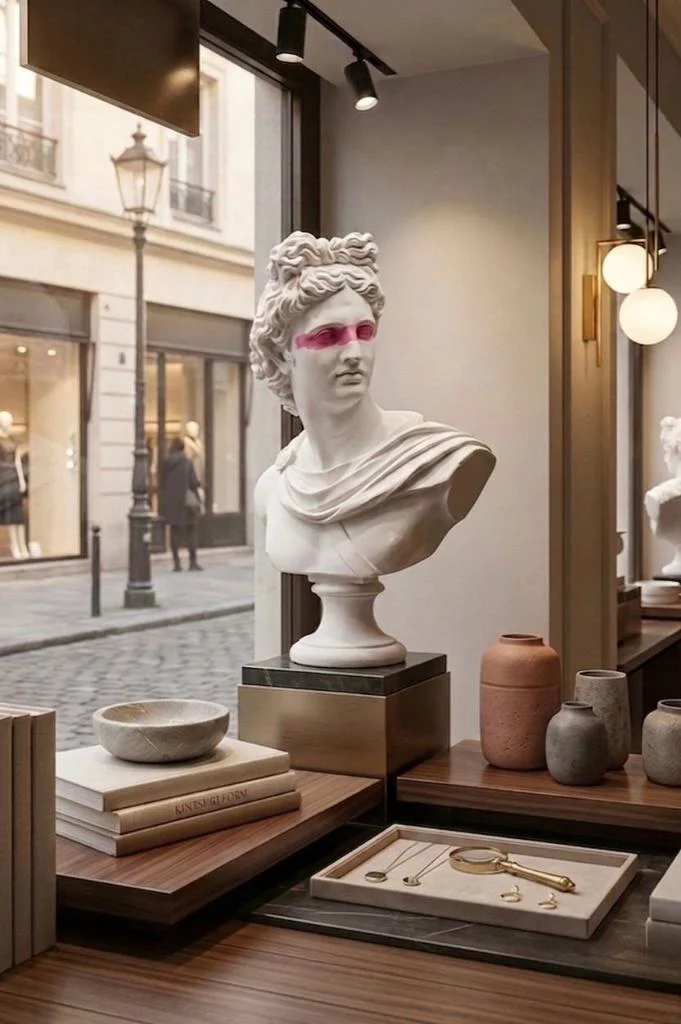 Dekoratif Apollo Büst Biblo – Antik Yunan Heykel Tarzı, Biblo Bey