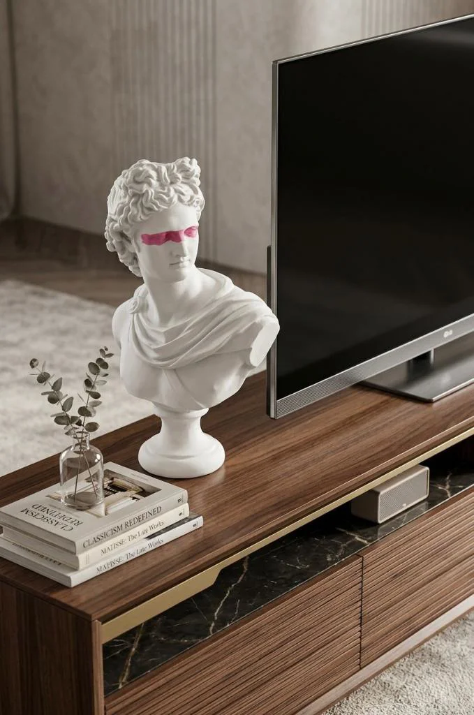 Dekoratif Apollo Büst Biblo – Antik Yunan Heykel Tarzı, Biblo Bey