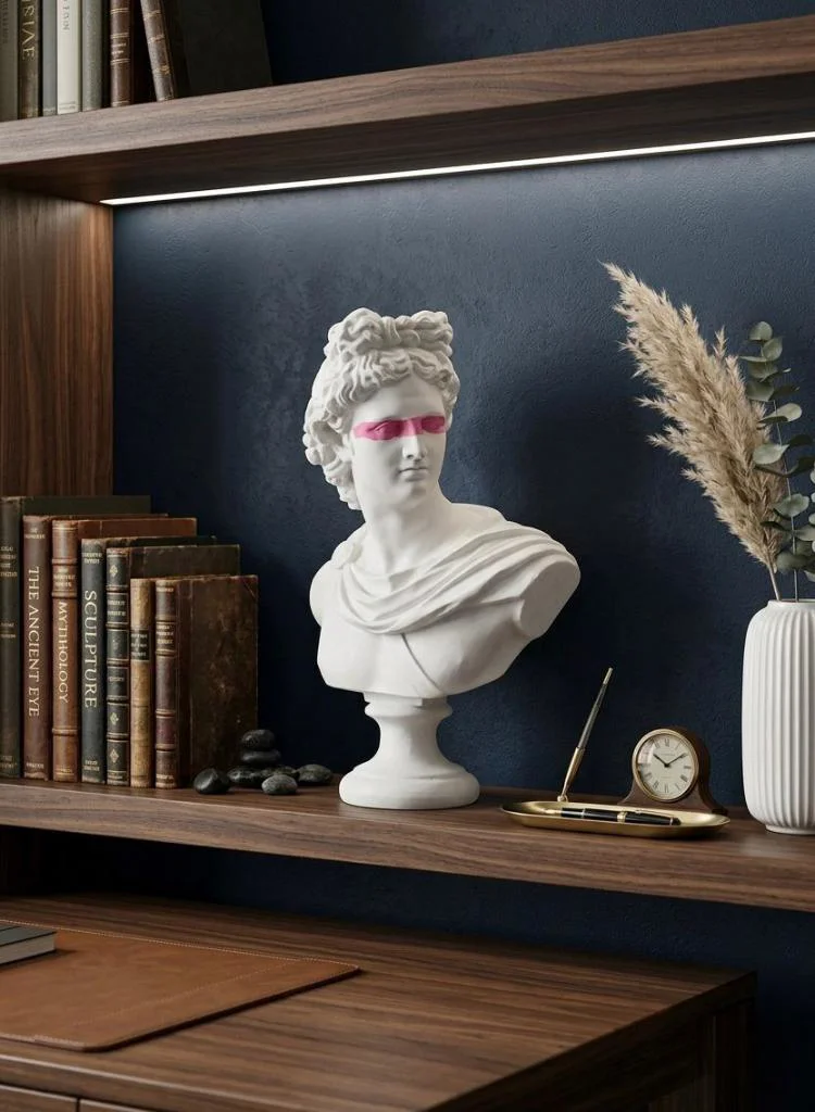 Dekoratif Apollo Büst Biblo – Antik Yunan Heykel Tarzı, Biblo Bey