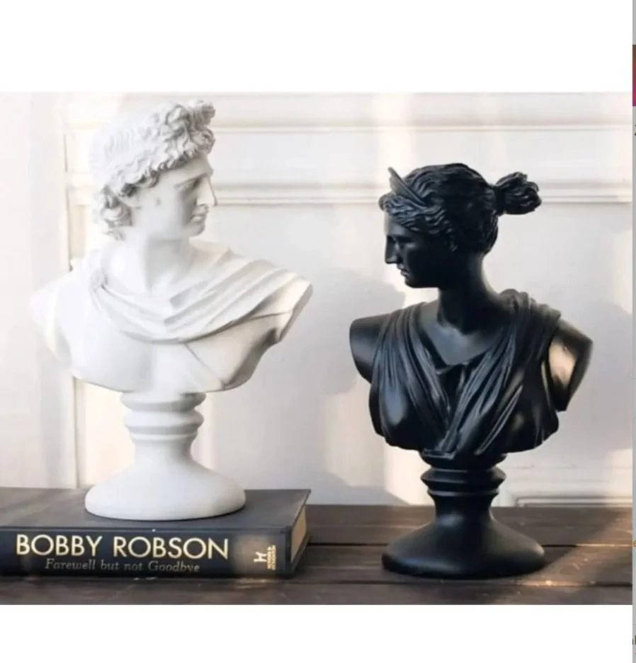 Dekoratif Apollo Diana Büst Biblo – Antik Yunan Heykel Tarzı, Bib