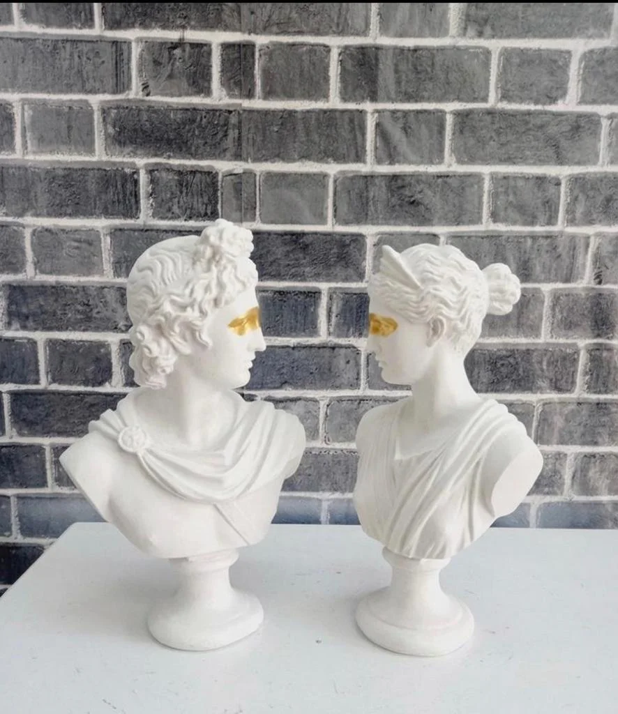Dekoratif Apollo Diana Büst Biblo – Antik Yunan Heykel Tarzı, Bib