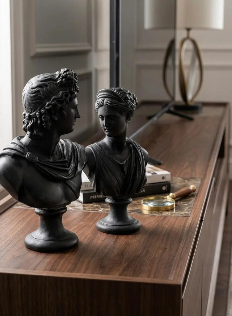 Dekoratif Apollo Diana Büst Biblo – Antik Yunan Heykel Tarzı, Bib