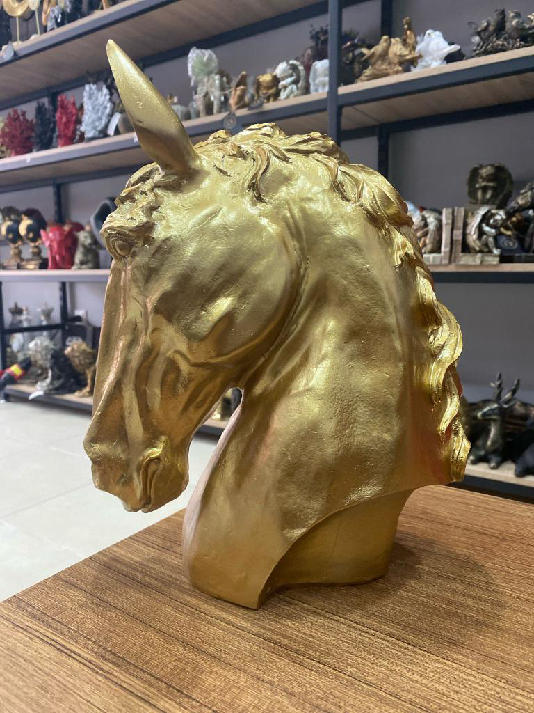 Dekoratif At Kafası Büst Büyük Boy Heykeli