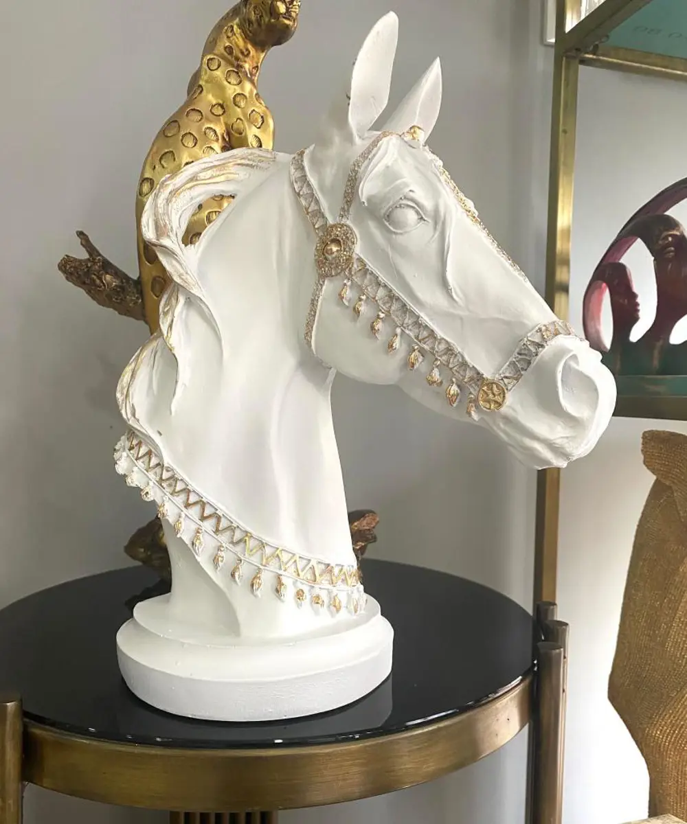 Dekoratif At Kafası Büst Büyük Boy Heykeli