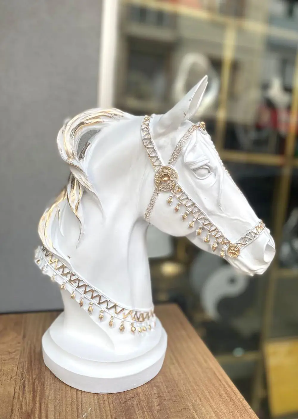 Dekoratif At Kafası Büst Büyük Boy Heykeli