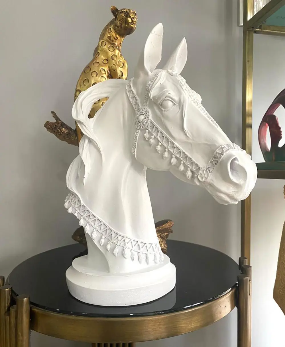 Dekoratif At Kafası Büst Büyük Boy Heykeli