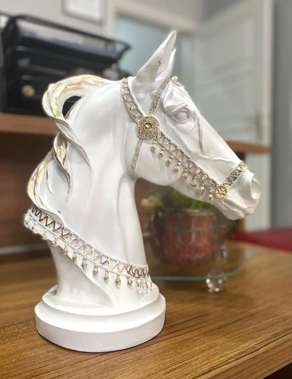 Dekoratif At Kafası Büst Büyük Boy Heykeli