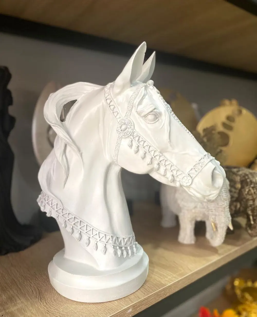 Dekoratif At Kafası Büst Büyük Boy Heykeli