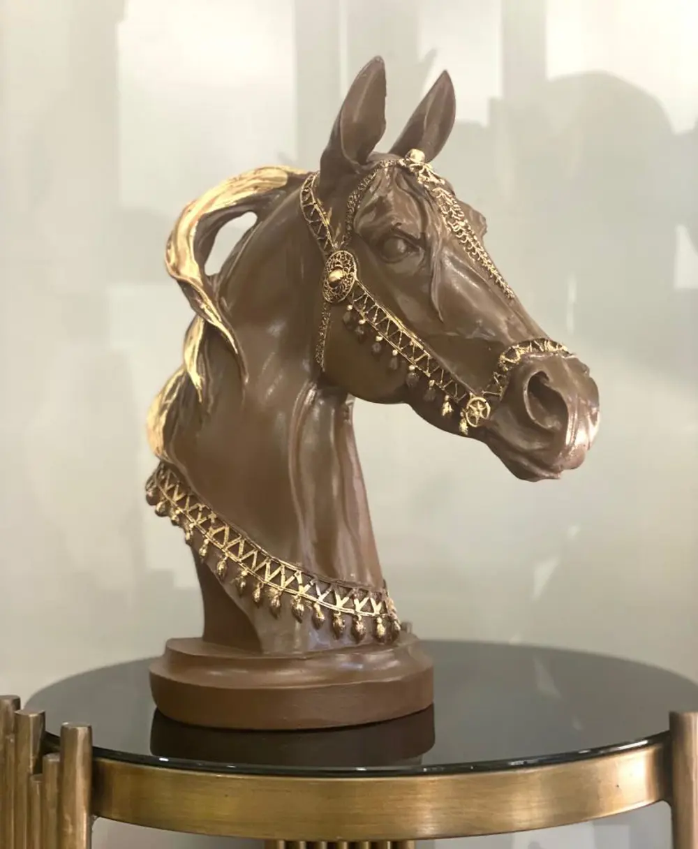 Dekoratif At Kafası Büst Büyük Boy Heykeli