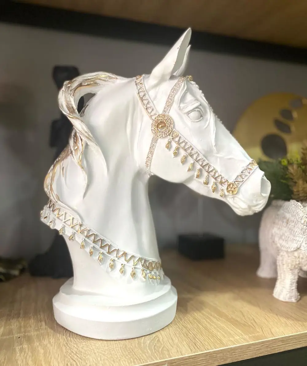 Dekoratif At Kafası Büst Büyük Boy Heykeli