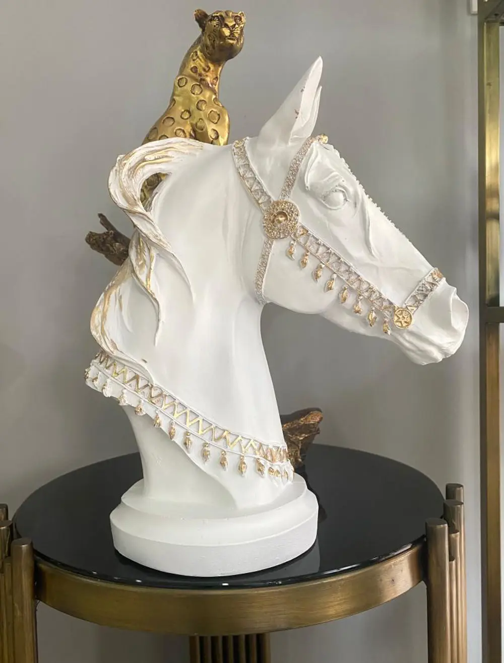 Dekoratif At Kafası Büst Büyük Boy Heykeli