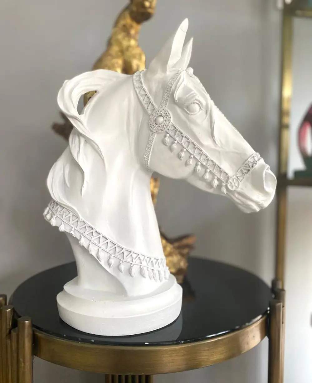 Dekoratif At Kafası Büst Büyük Boy Heykeli