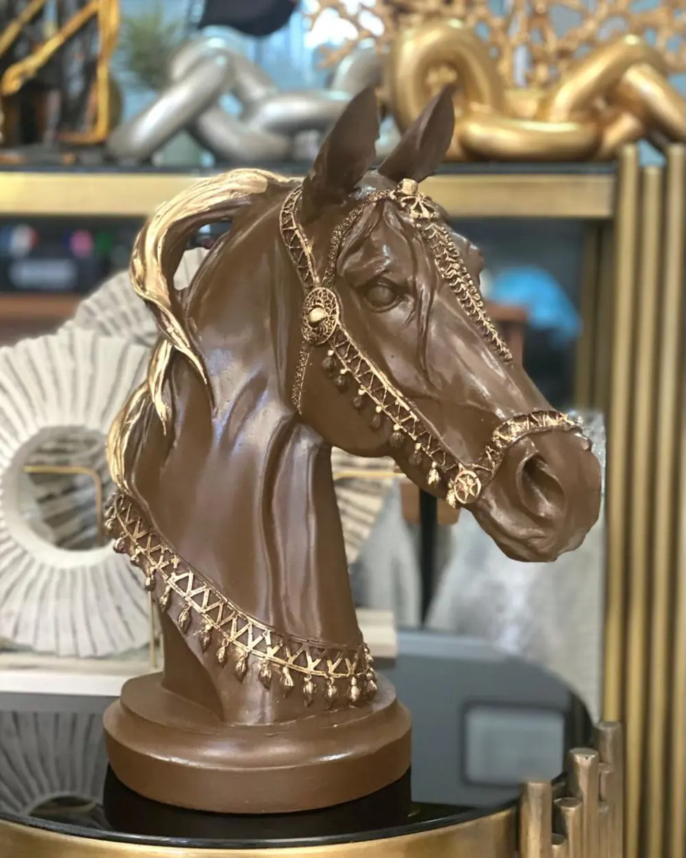 Dekoratif At Kafası Büst Büyük Boy Heykeli
