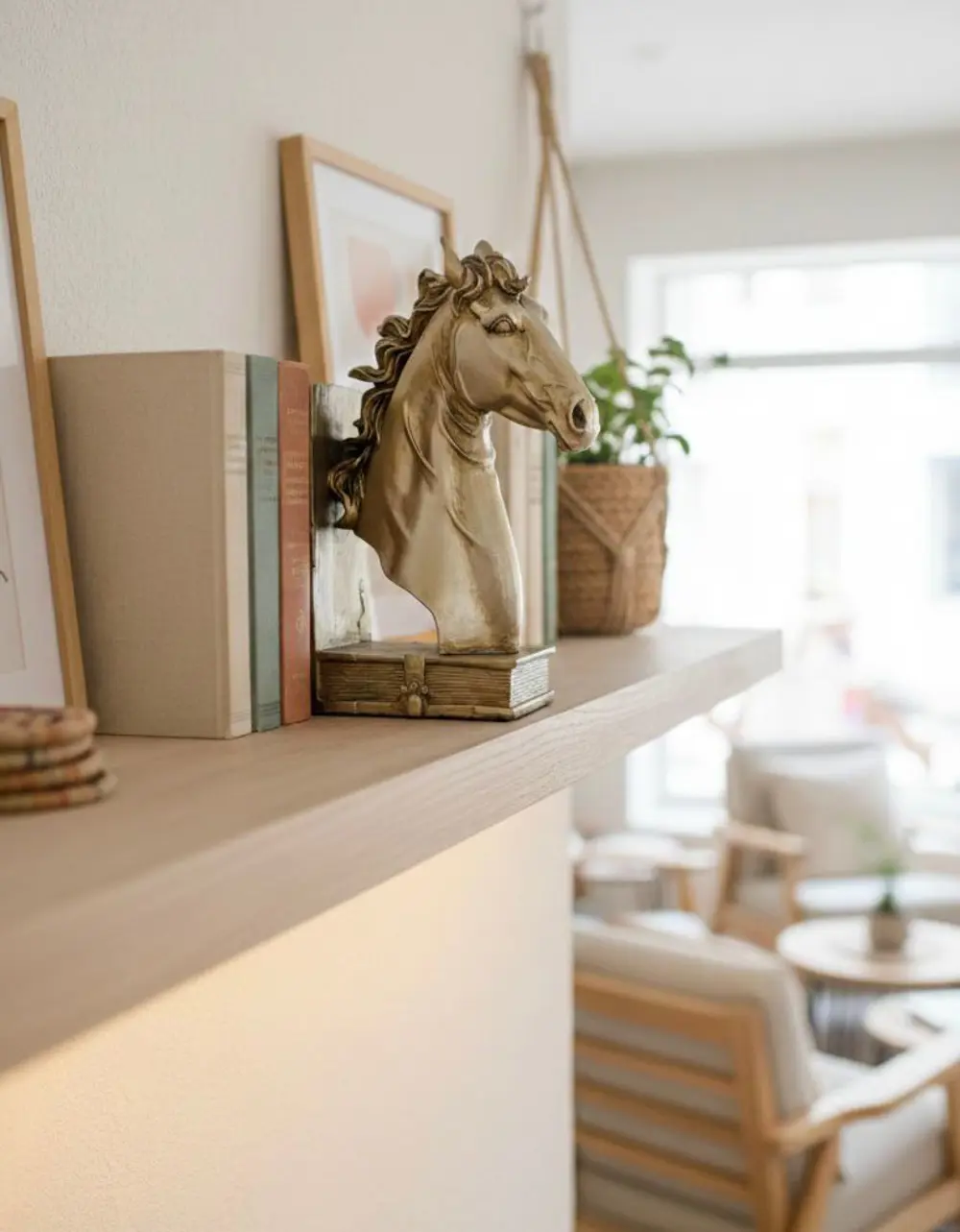 Dekoratif At Kitap Tutucu Biblo (Biblo)