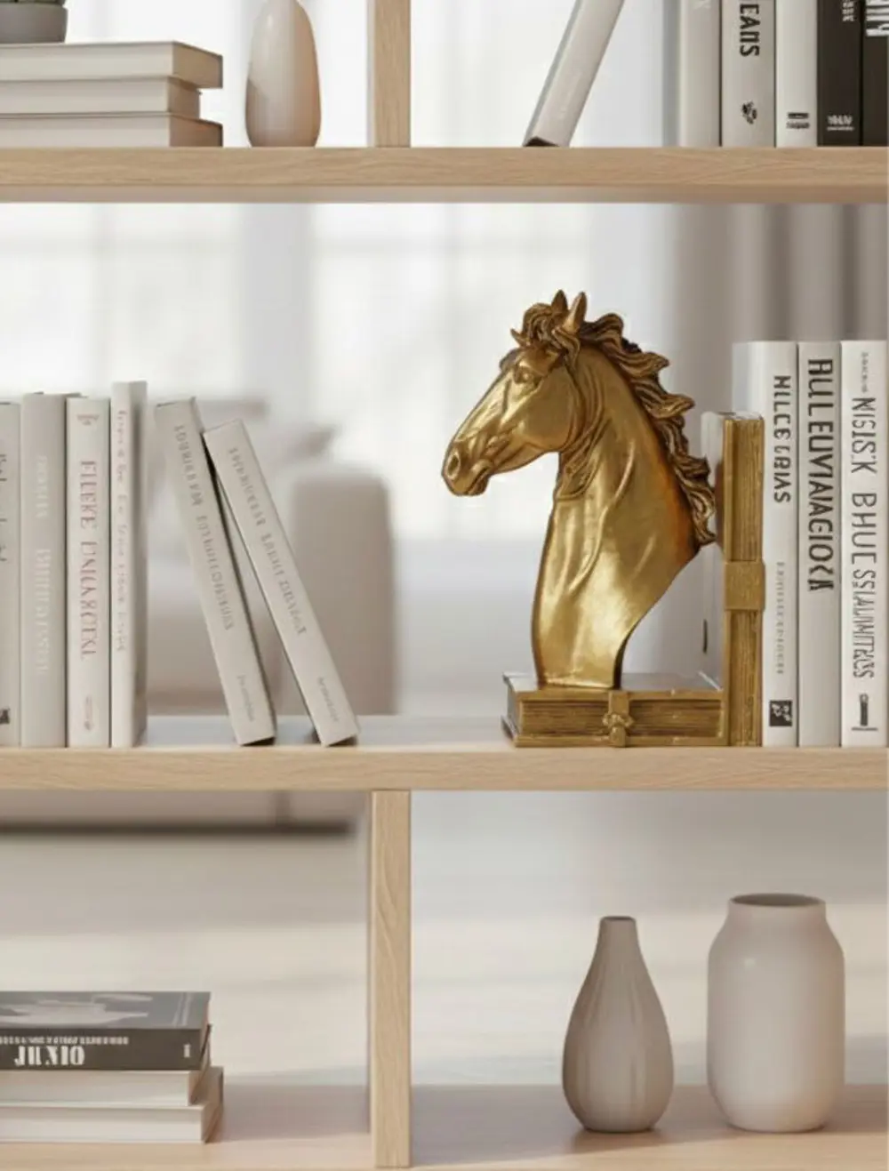 Dekoratif At Kitap Tutucu Biblo (Biblo)