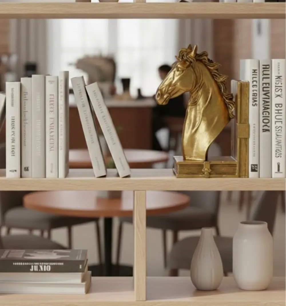 Dekoratif At Kitap Tutucu Biblo (Biblo)