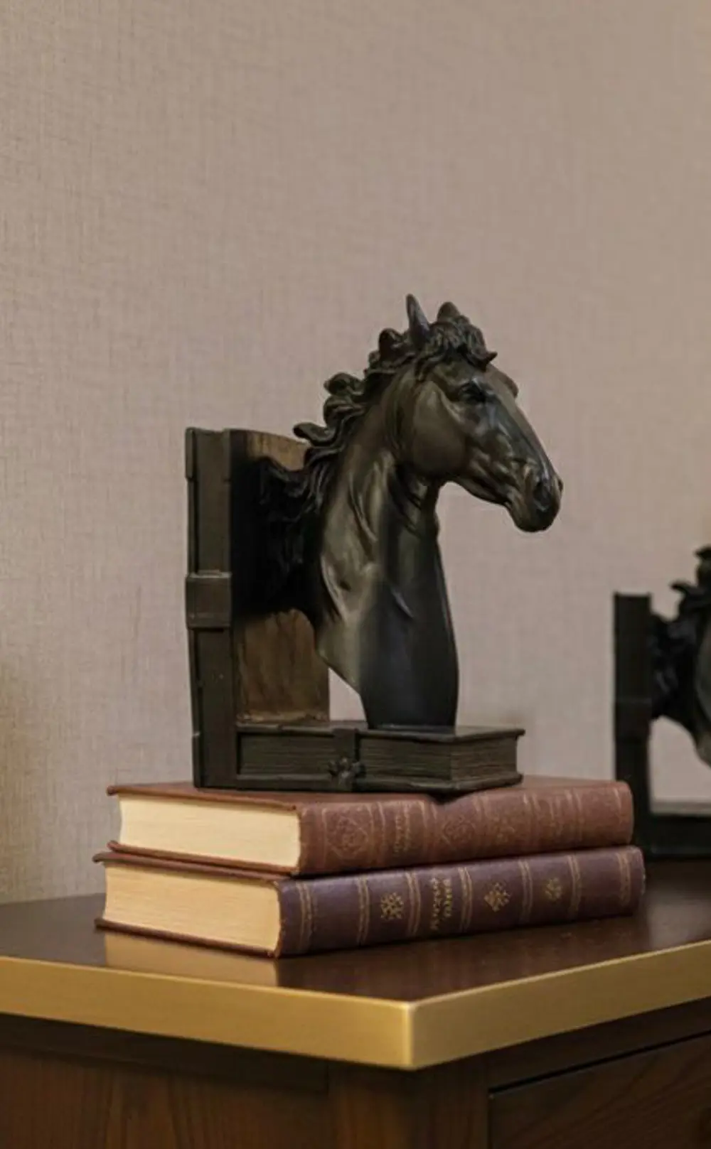 Dekoratif At Kitap Tutucu Biblo (Biblo)