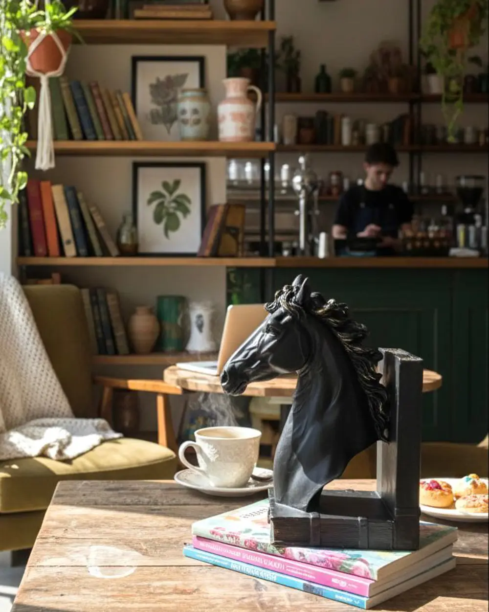 Dekoratif At Kitap Tutucu Biblo (Biblo)