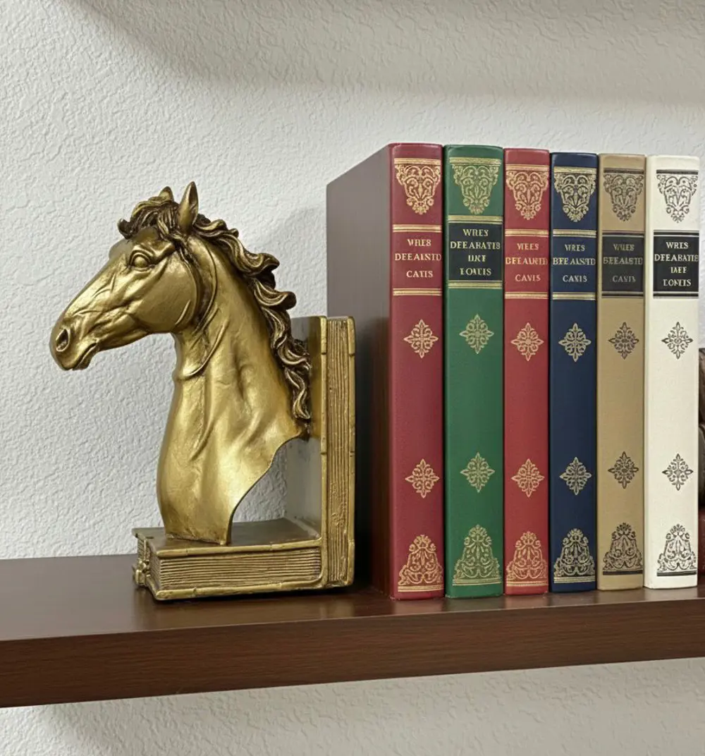 Dekoratif At Kitap Tutucu Biblo (Biblo)