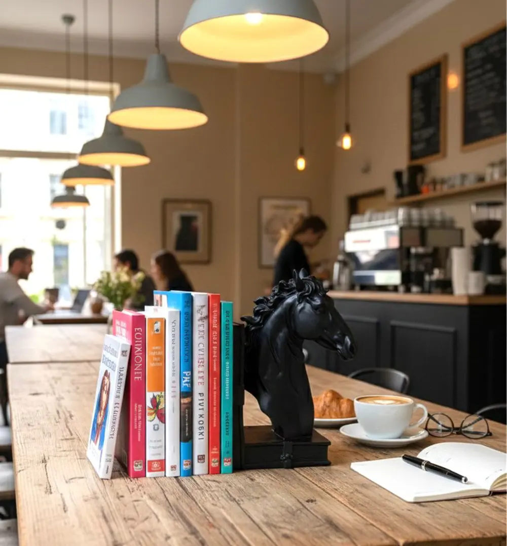 Dekoratif At Kitap Tutucu Biblo (Biblo)