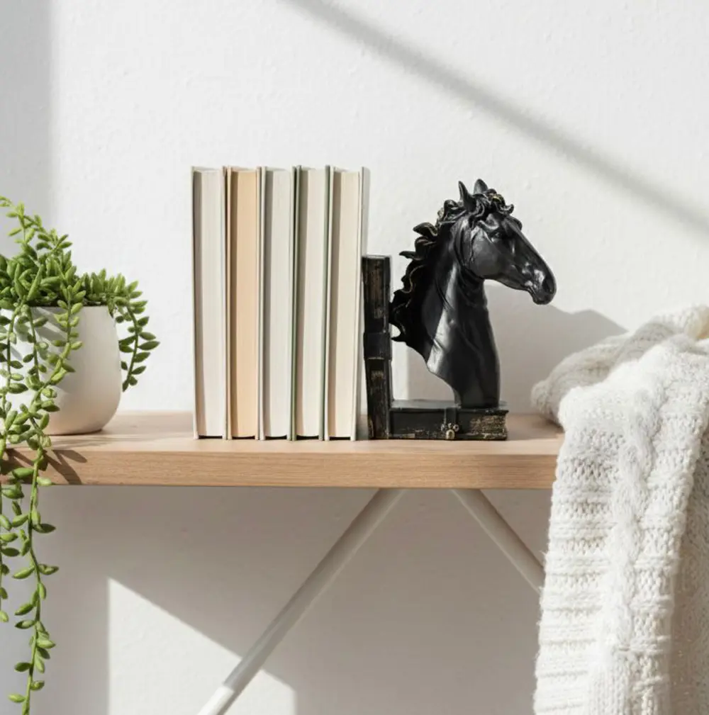 Dekoratif At Kitap Tutucu Biblo (Biblo)