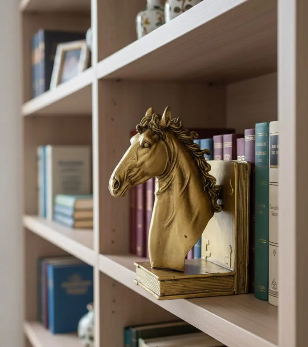 Dekoratif At Kitap Tutucu Biblo (Biblo)