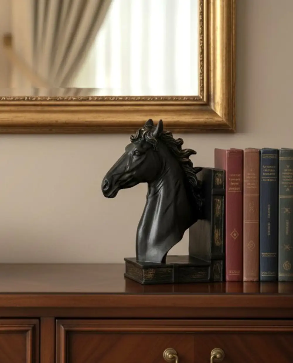 Dekoratif At Kitap Tutucu Biblo (Biblo)