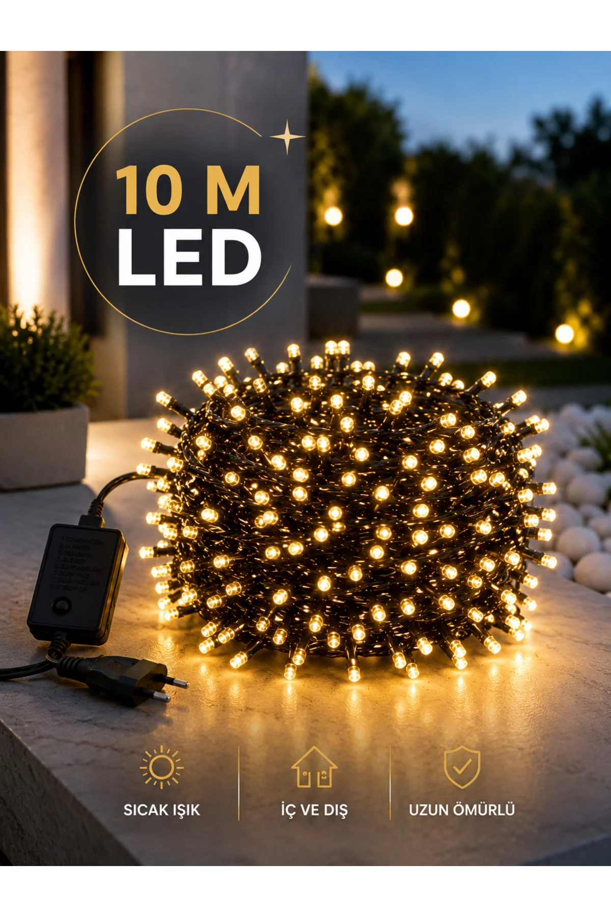 Dekoratif Aydınlatma Ampüllü 10 Metre Gün Işığı Şerit Led